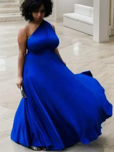 A-line One-Shoulder...