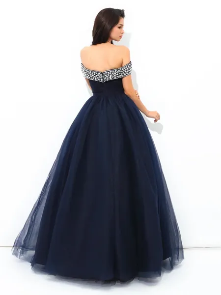 Ball-Gown Off-the-Shoulder...