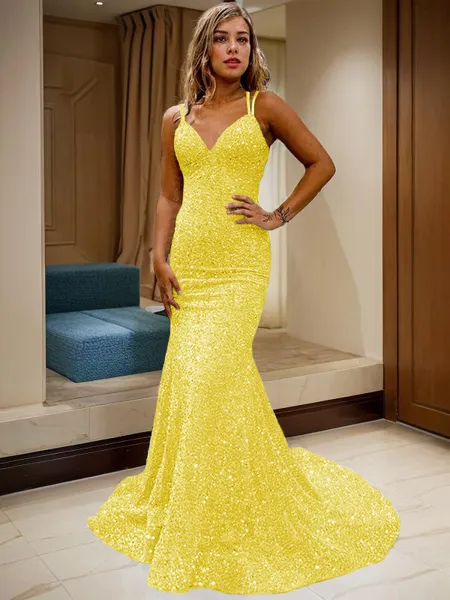 Sheath/Column V-Neck...