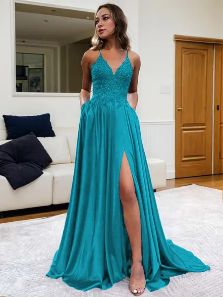 Fashion A-line V-Neck...