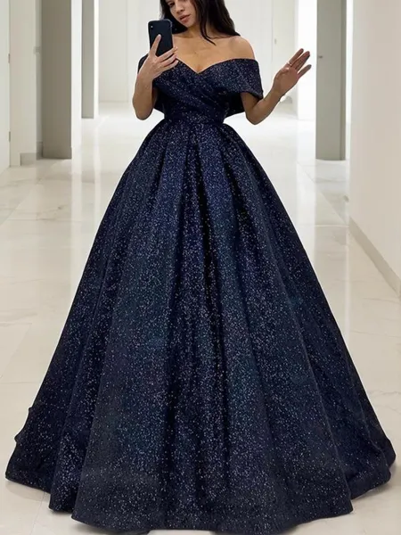 Ball-Gown Off-the-Shoulder...