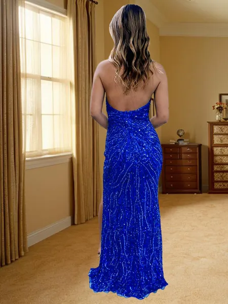 Sheath/Column Glam V-Neck...