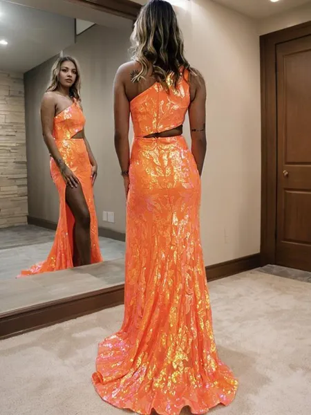 Sheath/Column One-Shoulder...