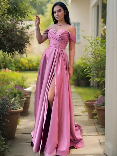 A-line Off-the-Shoulder...