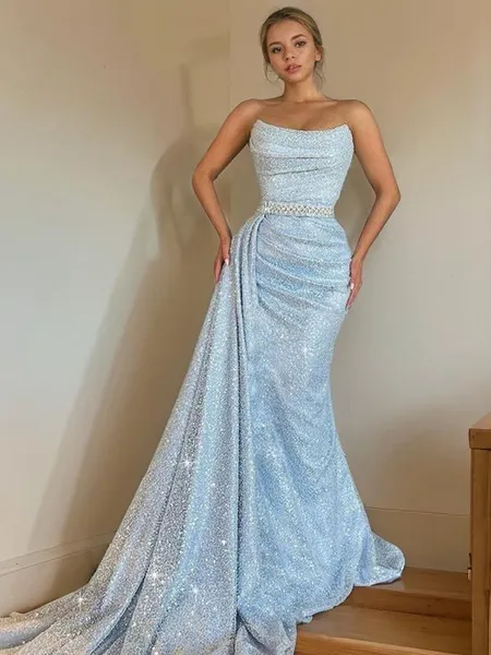 Sheath/Column Strapless...