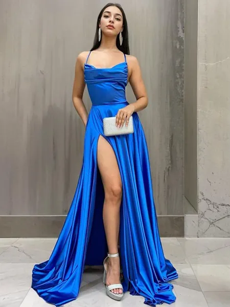 A-line Spaghetti Straps...