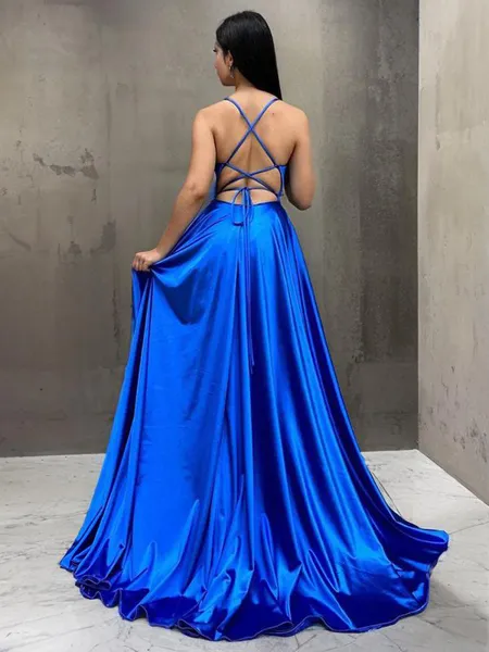 A-line Spaghetti Straps...