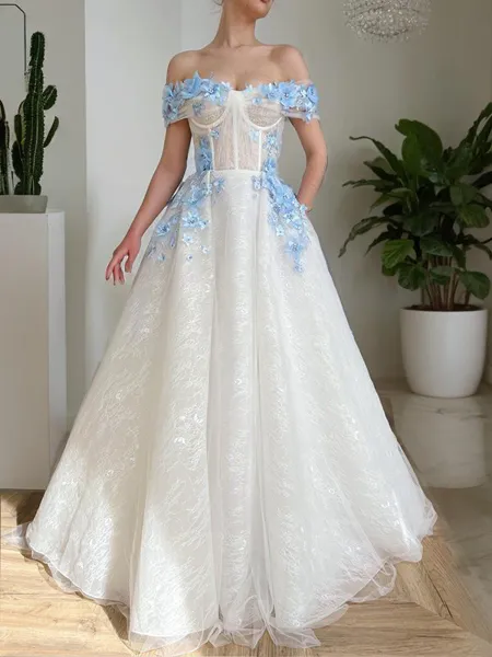 A-line Off-the-Shoulder...