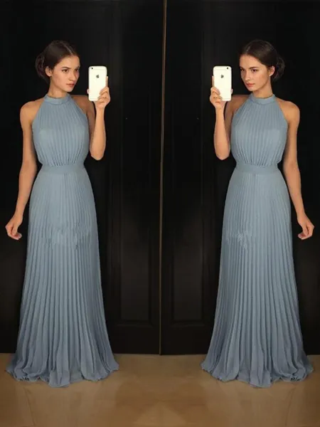 A-line High Neck Delicate...