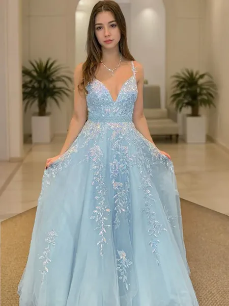 A-line Princess V-Neck...