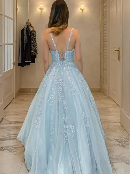 A-line Princess V-Neck...