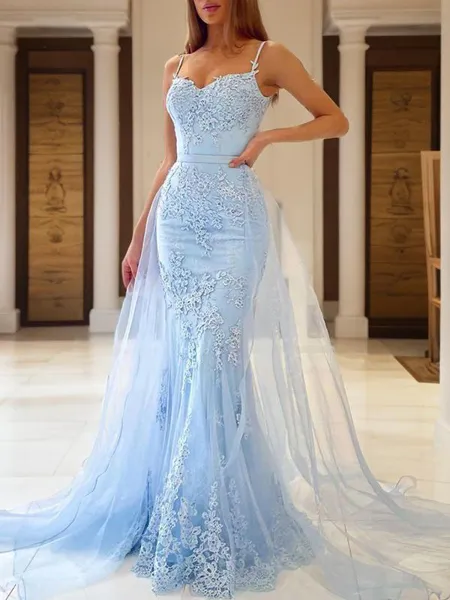 A-line Princess Spaghetti...