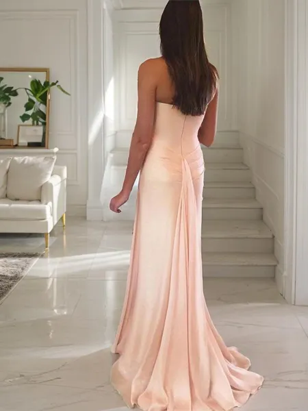 Sheath/Column One-Shoulder...