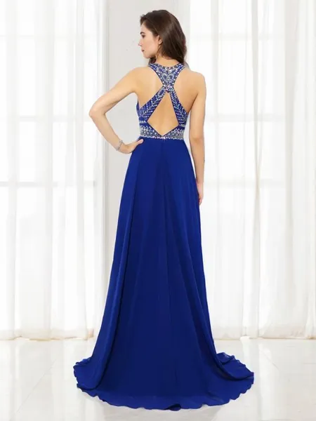 A-line Scoop Sleeveless...