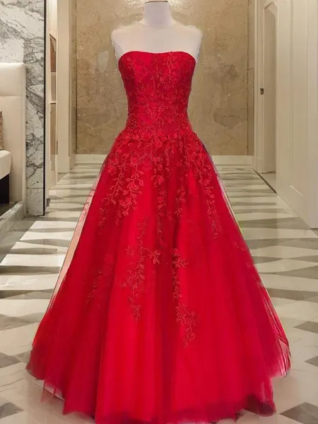 A-line Princess Strapless...