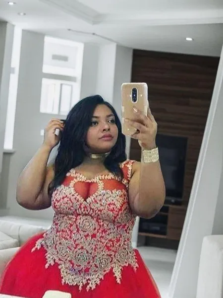 A-line Princess Sheer Neck...