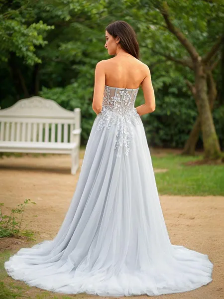 A-line Sweetheart Graceful...