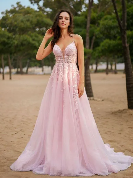 A-line V-Neck Feminine...