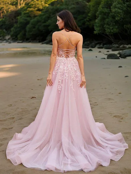 A-line V-Neck Feminine...