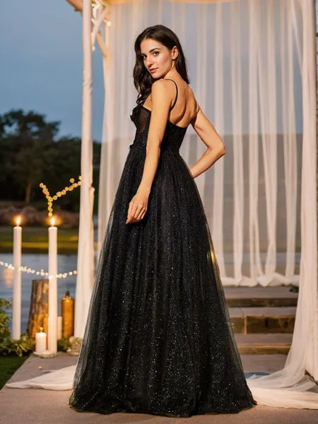 A-line Spaghetti Straps...