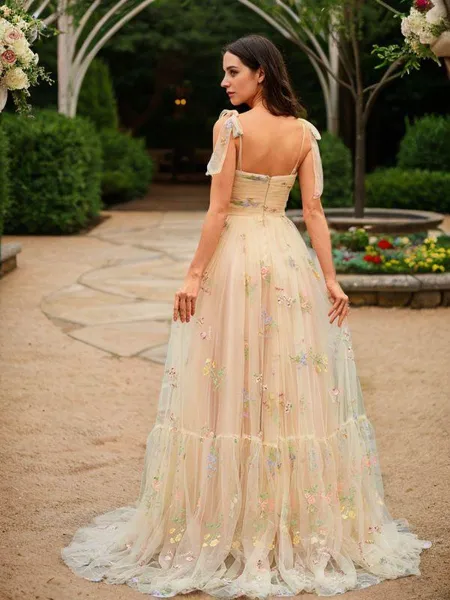 A-line Straps Elegant...