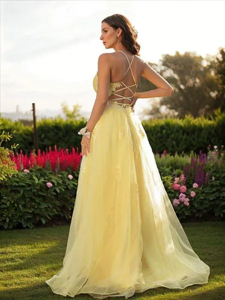 A-line Halter Sleeveless...