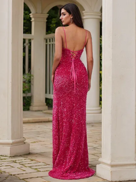 Sheath/Column V-Neck...