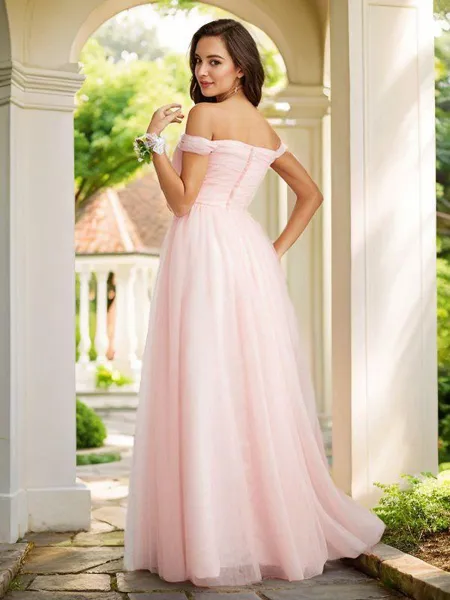 A-line Off-the-Shoulder...