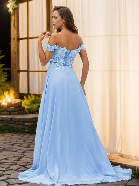 A-line Off-the-Shoulder...