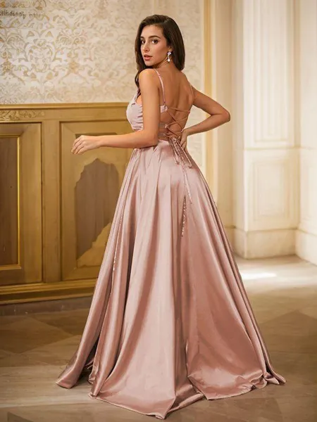 A-line Spaghetti Straps...