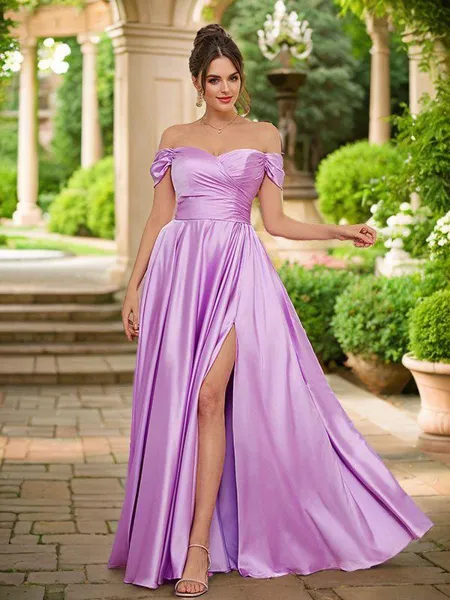 A-line Off-the-Shoulder...