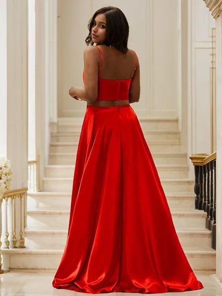 A-line Spaghetti Straps...