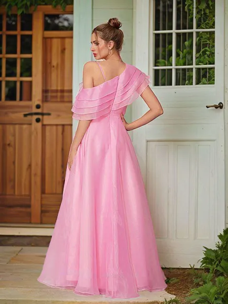 A-line One-Shoulder...