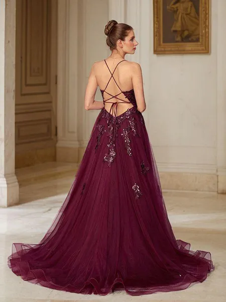 A-line V-Neck Fashion...