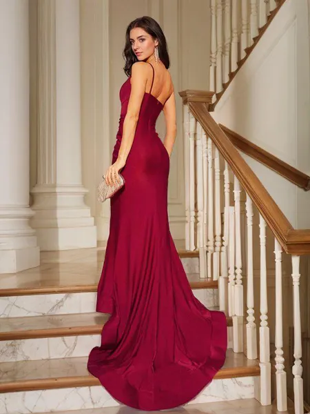 Sheath/Column One-Shoulder...