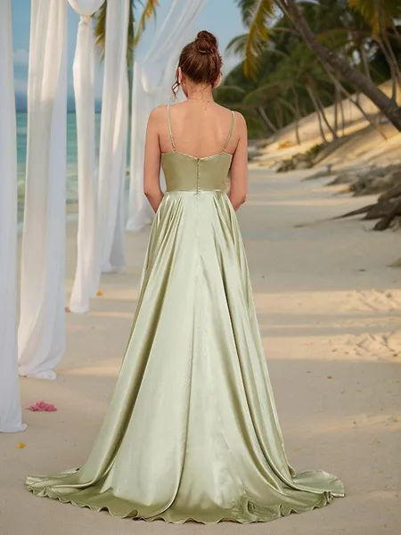 A-line Spaghetti Straps...