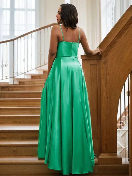 Delicate A-line Spaghetti...