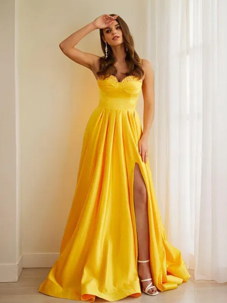 A-line Spaghetti Straps...