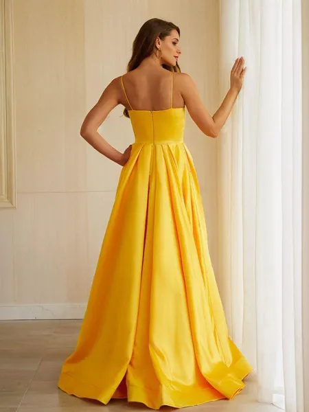 A-line Spaghetti Straps...