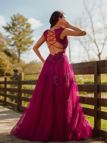 A-line V-Neck Trendy...