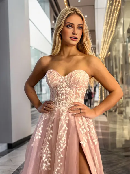 Subtle A-line Sweetheart...