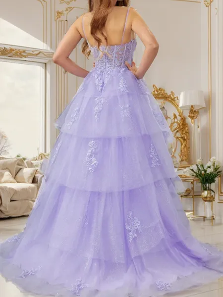 Dreamy A-line Spaghetti...