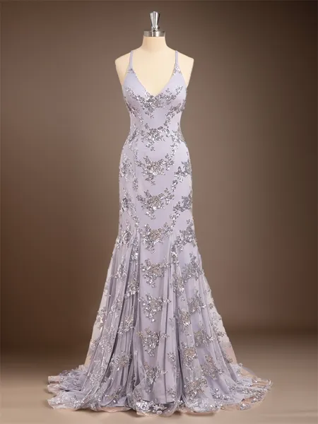 Fitted Sheath/Column V-neck...