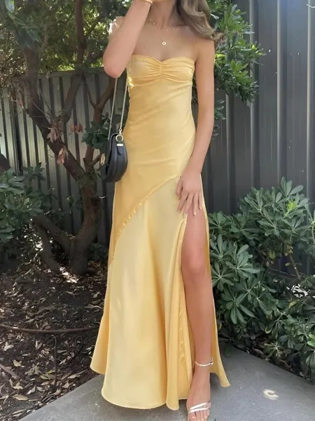 Trendy Sheath Spaghetti...