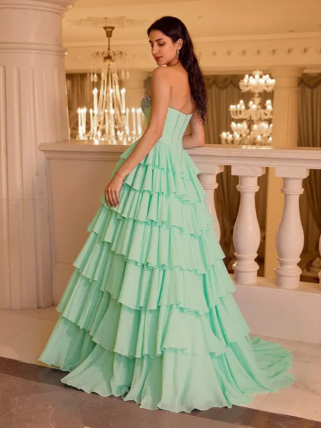 Stunning A-Line Straight...