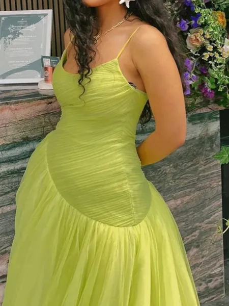 Hermosos A-line Spaghetti...