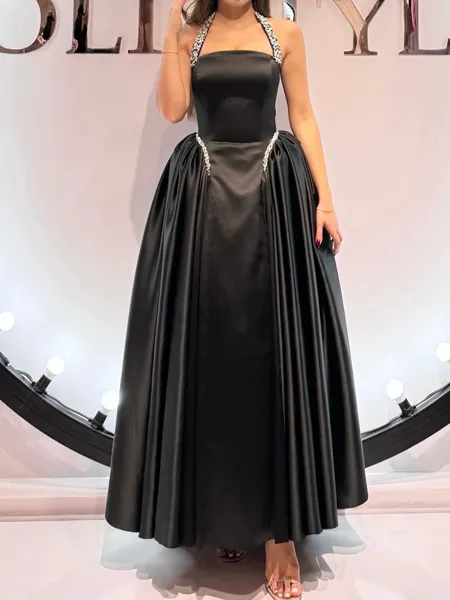 Graceful A-line Halter...