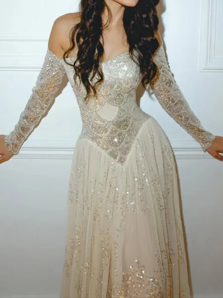 Classy A-line Cold Shoulder...