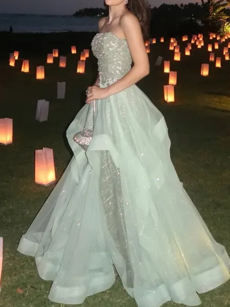 Glamorous A-line Straight...