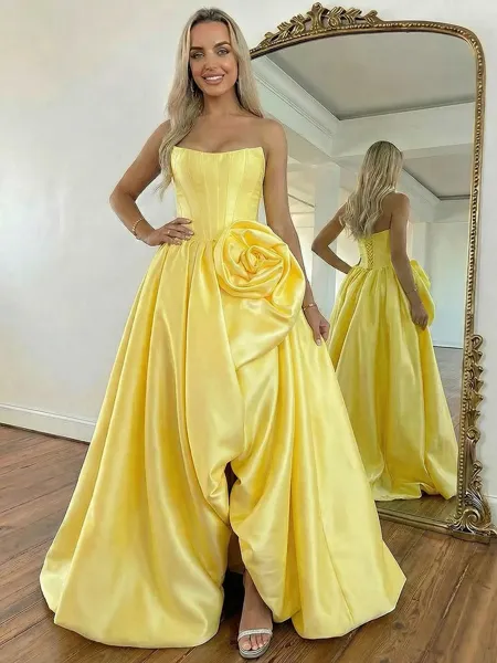 Unadorned A-line Straight...